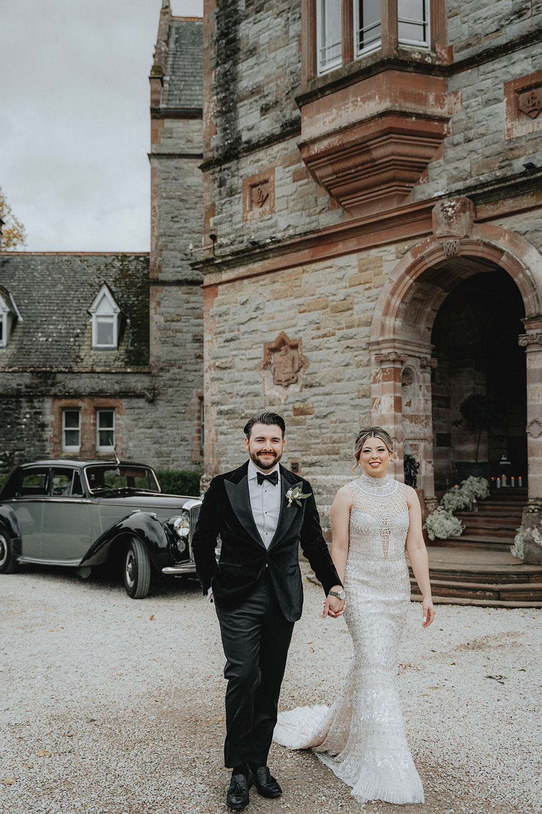 Wedding portrait at Castle Leslie Estate in Ireland.
