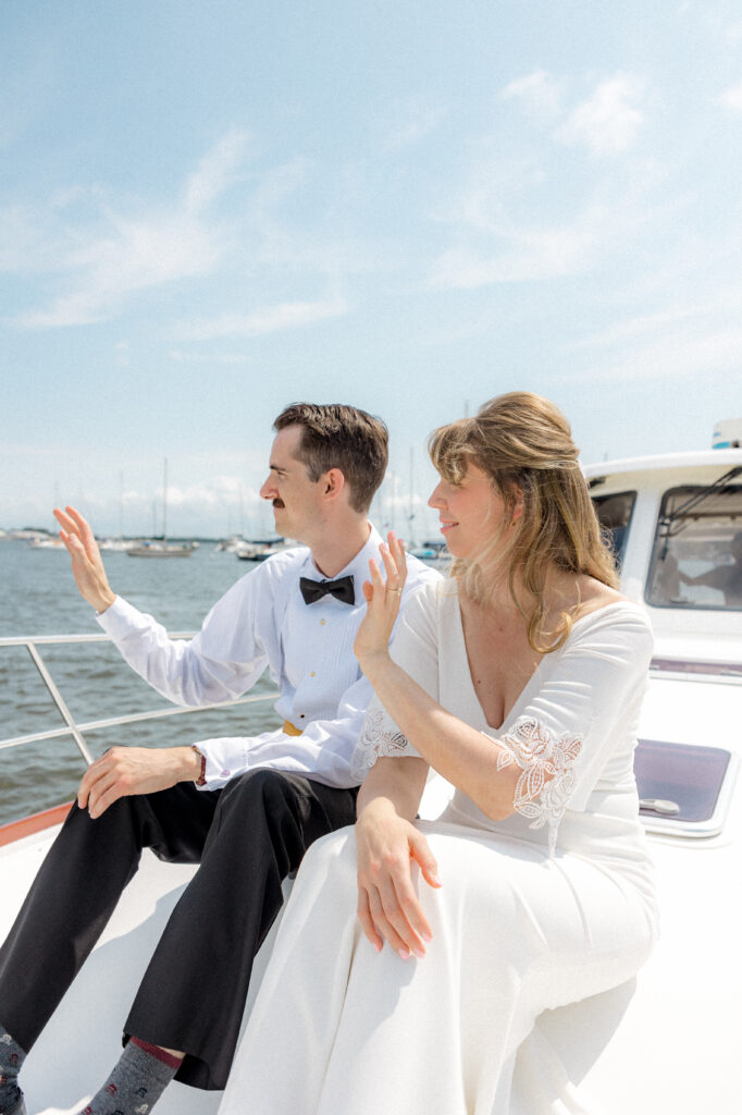 Nautical Wedding Boat Couples Romantic Portraits Annapolis Destination Photographer and Videographer