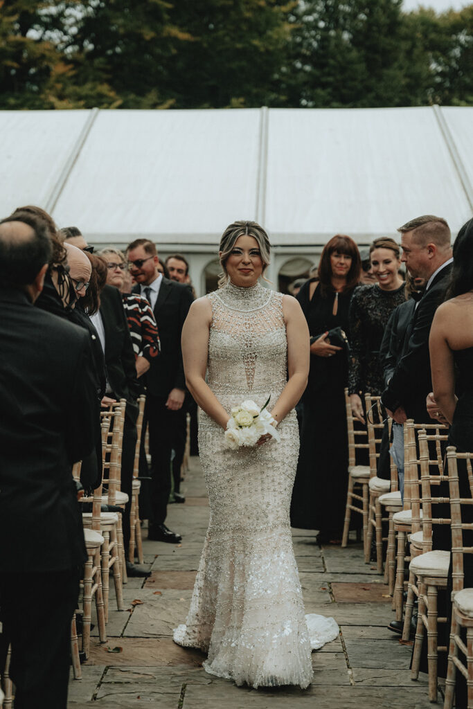 bride at her ceremony 