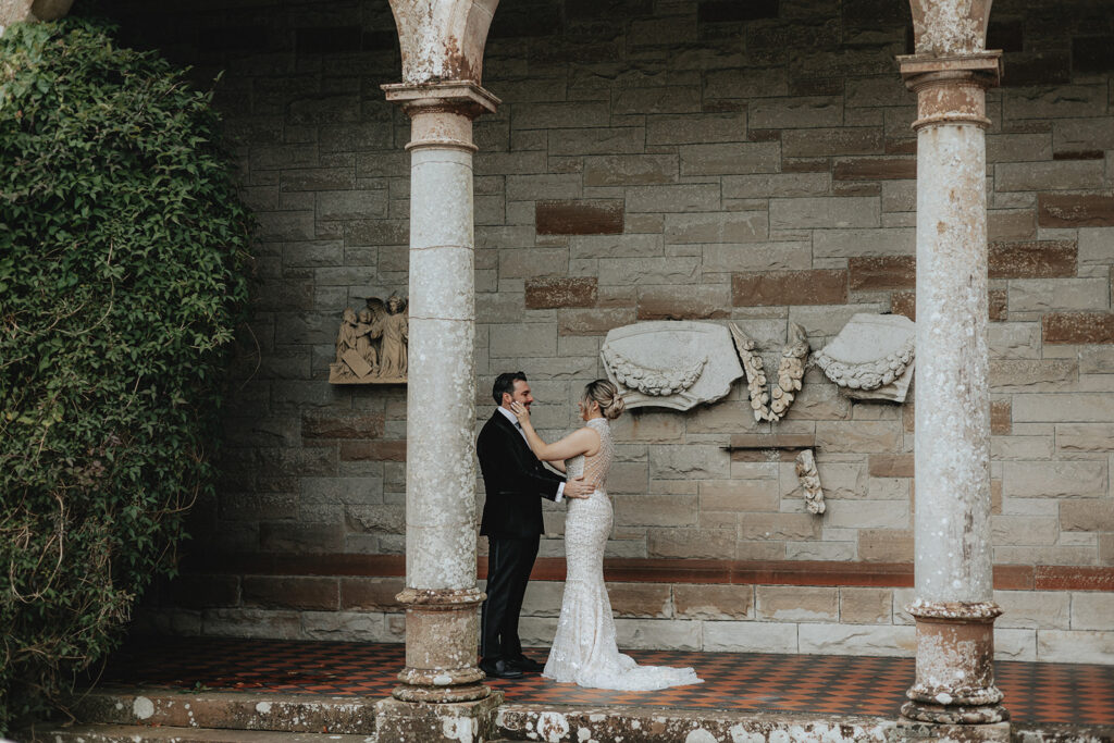 cute couple before their wedding ceremony 