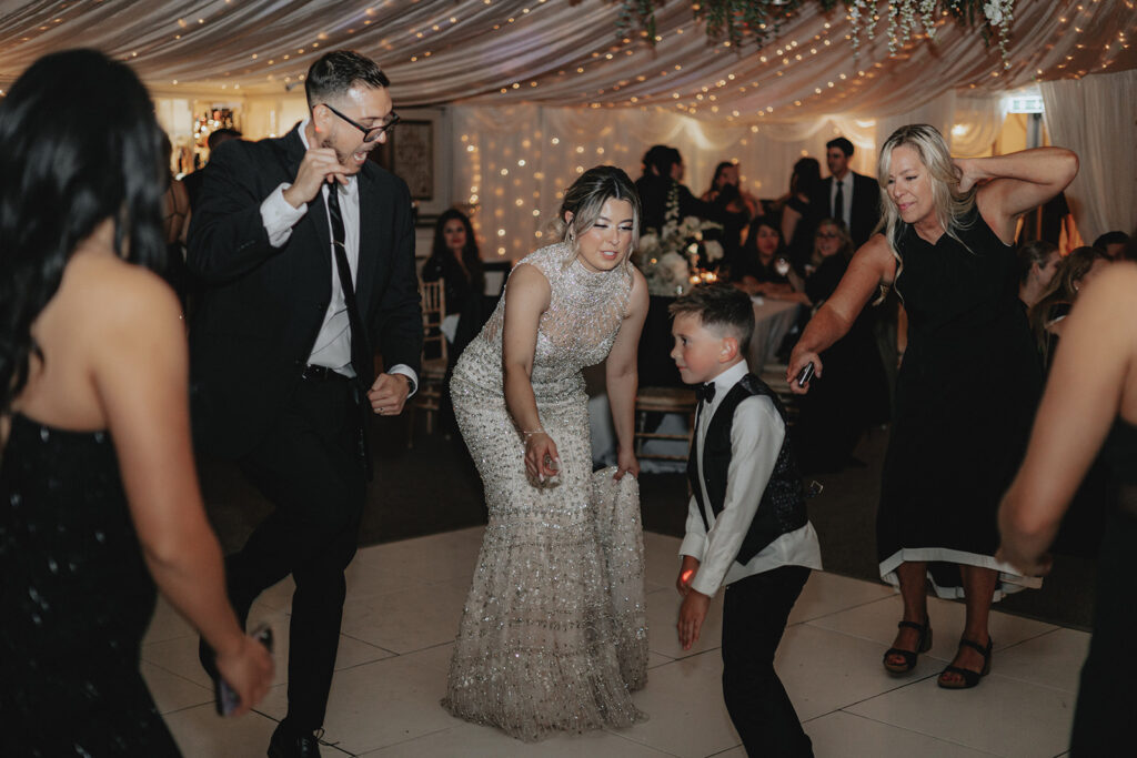 bride dancing at her party