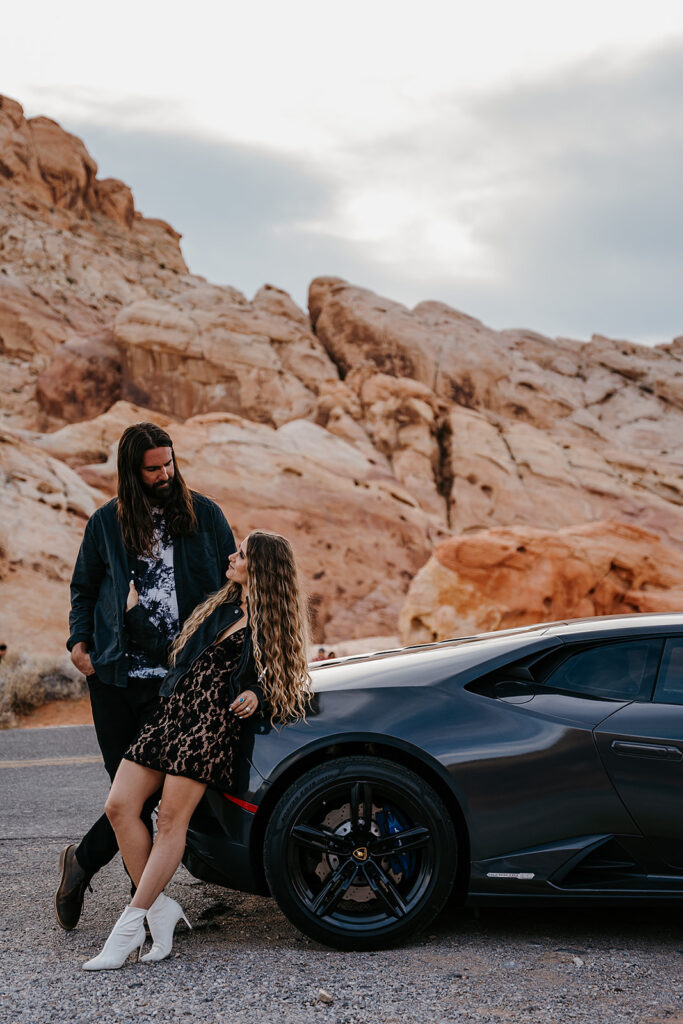 edgy engagement session in las vegas 