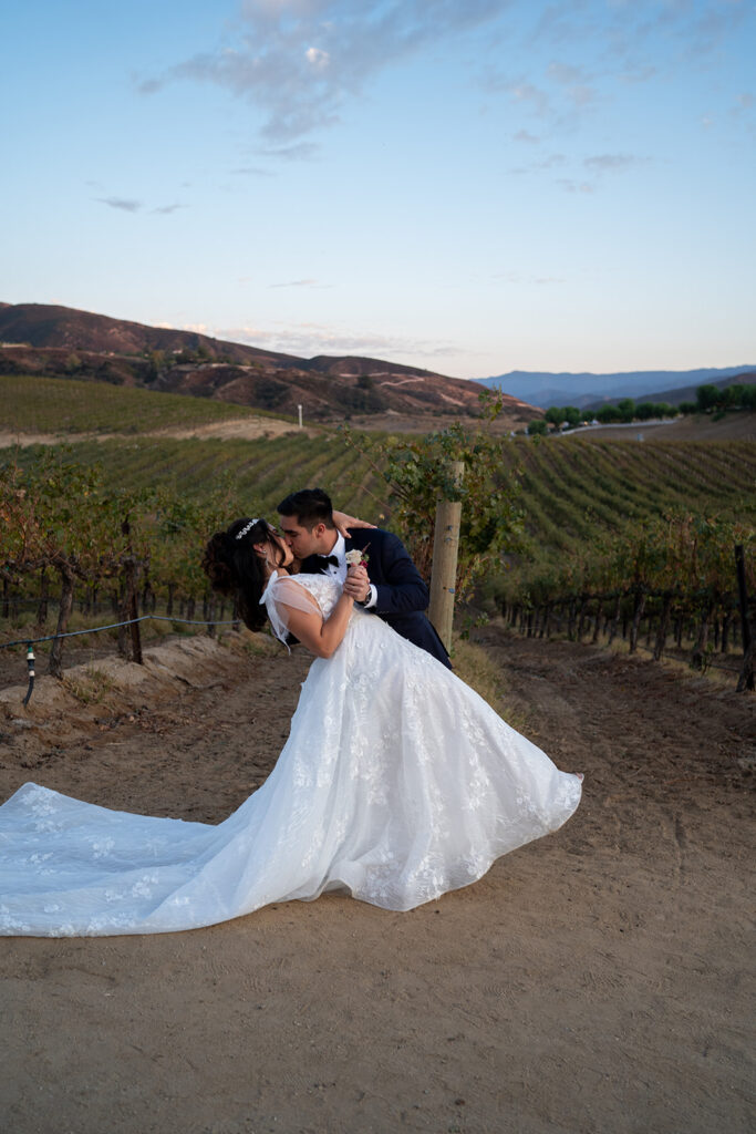 bride and groom kissing after their wedding ceremony - Planning A Stress Free Wedding