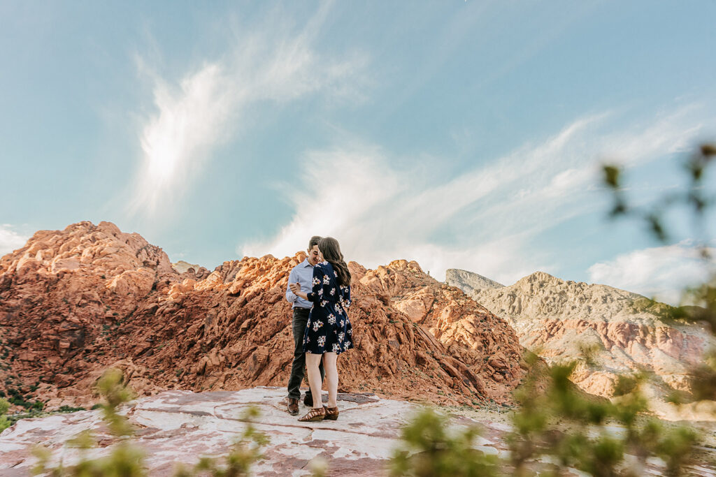 stunning engagement photoshoot in red rock canyon 