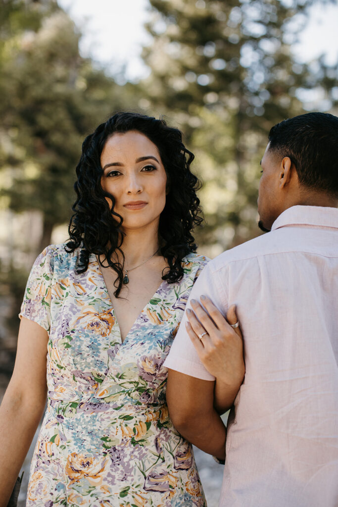 couple at their adventurous engagement session