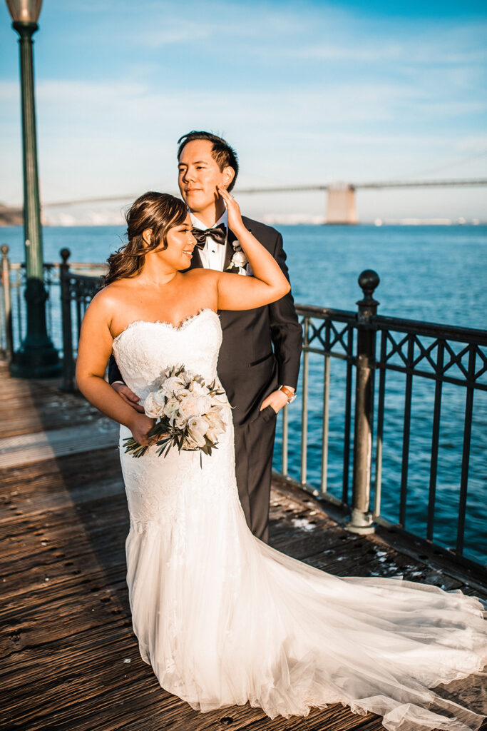 cute picture of the bride and groom