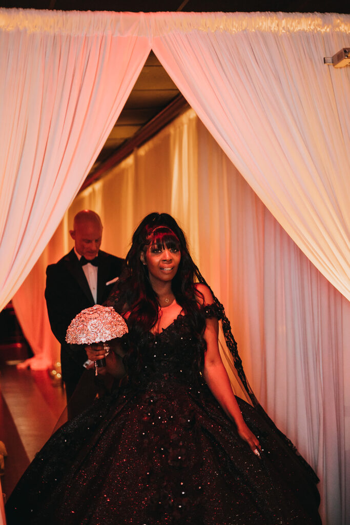 bride walking down the aisle 