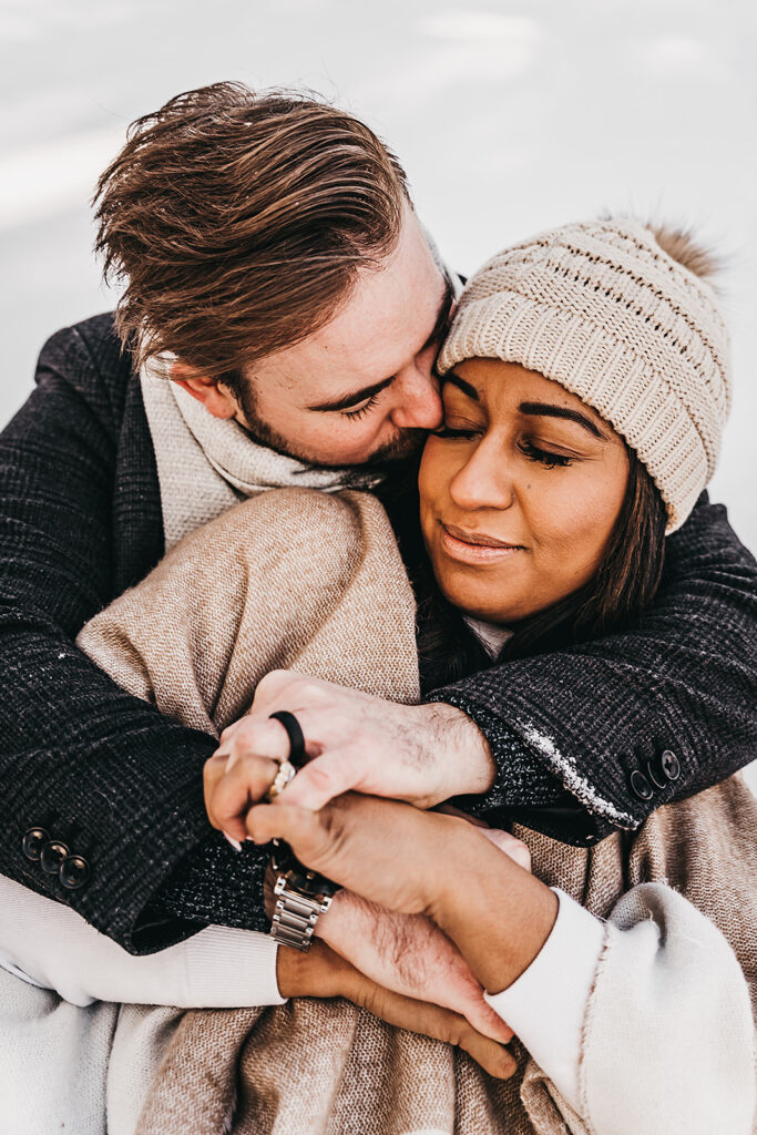 cute newly engaged couple portraits 