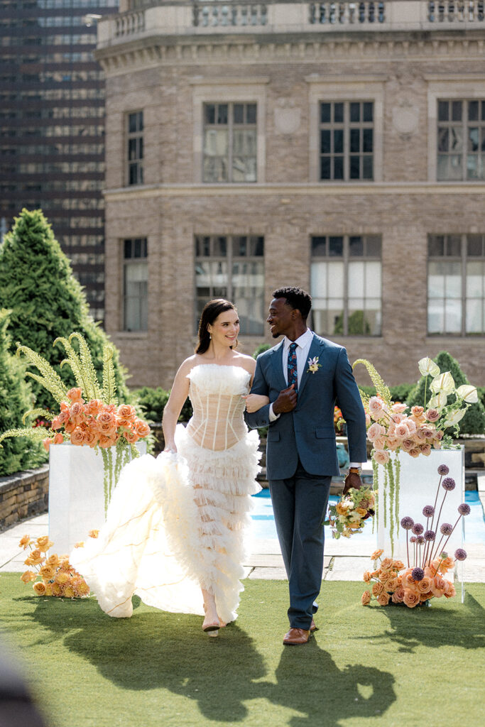 gorgeous portrait of the newly married couple 