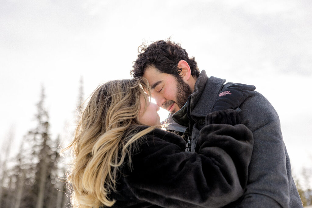 couple smiling and looking at each other