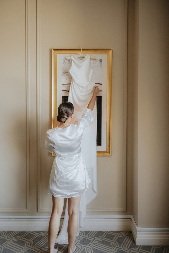 Bride before getting ready for her ceremony