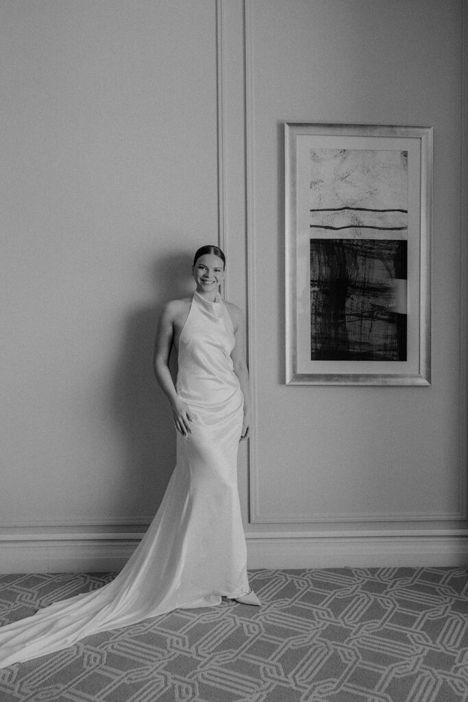 Stunning picture of the bride before the ceremony