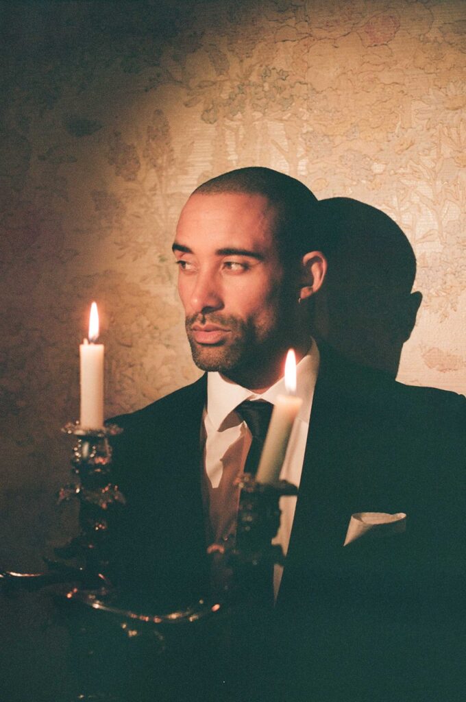 picture of the groom at his dream wedding