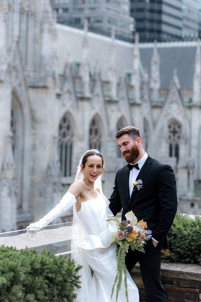 couple posing for the camera during their photoshoot