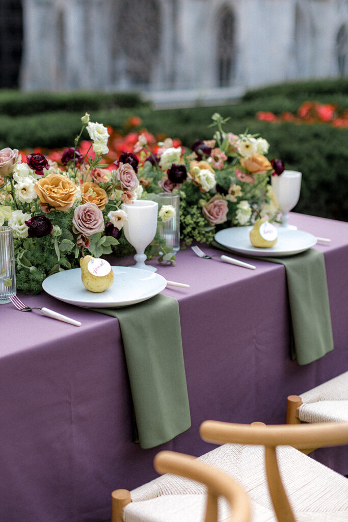 colorful wedding reception decor