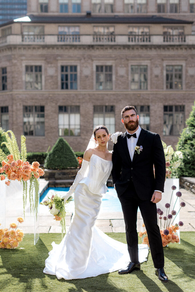 stunning picture of the newlyweds